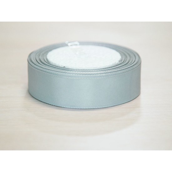 Лента репсовая однотонная 2,5 см*20 ярдов цв. пепельный, цена за катушку